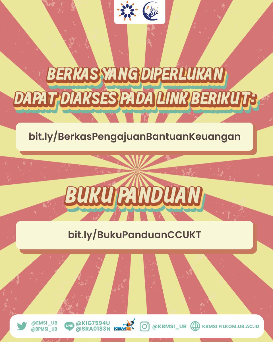 emsi_ub's tweet photo. [PENGAJUAN BANTUAN KEUANGAN MAHASISWA LAMA SEMESTER GENAP TA. 2022/2023]

Semangat Pagi, KBMSI!

Ada info terbaru terkait Pengajuan Bantuan Keuangan Mahasiswa Lama Semester Genap TA. 2022/2023. Selengkapnya bisa cek ig @kbmsi_ub ya!

SI JAYA!

#KolaboraSIBeraksi
#DemokraSIBeraksi https://t.co/SSutvhlW6o
