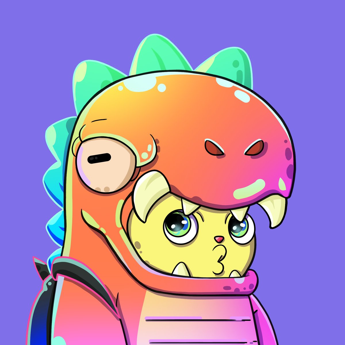 Naughty boy in a dinosaur costume🦕
How cute is he?
#NFT #NFTart #Pawradise