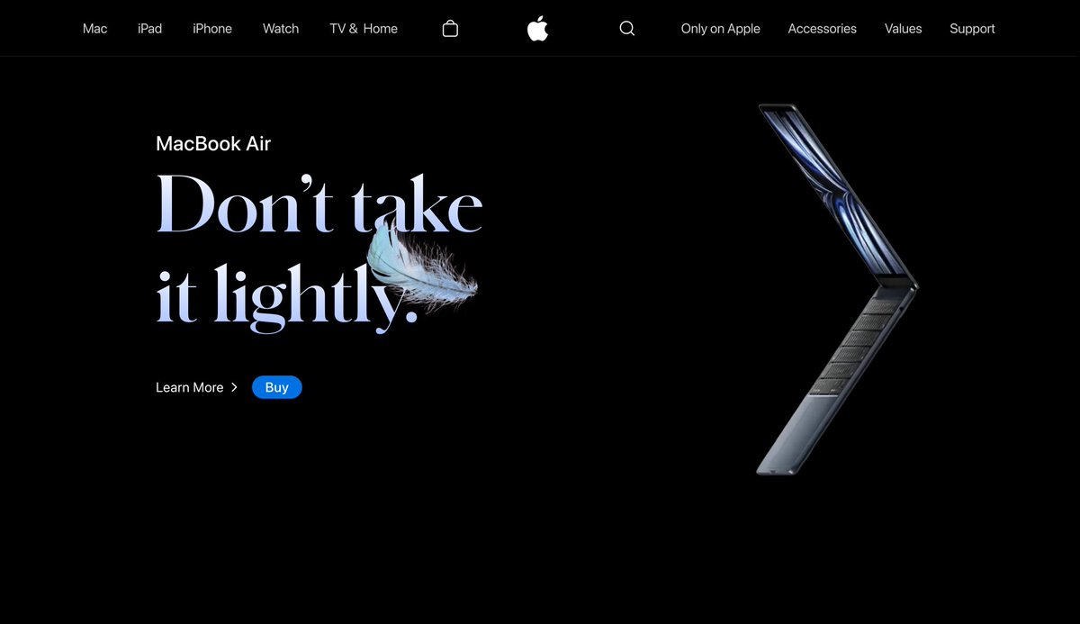 jamesdesigns_'s tweet photo. Presenting a redesigned header and hero banner of Apple's website, with the objective of evoking a strengthened sense of classiness and sophistication in design. https://t.co/fYY22C41LU