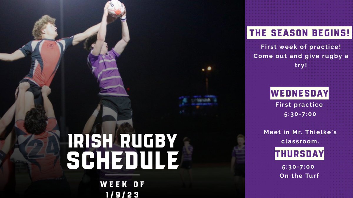 Let's go #irishrugby. The journey begins now.

Come out and give rugby a try. Our eyes are on a state title this spring!

#rugby #catholicrugby #irish #nashville