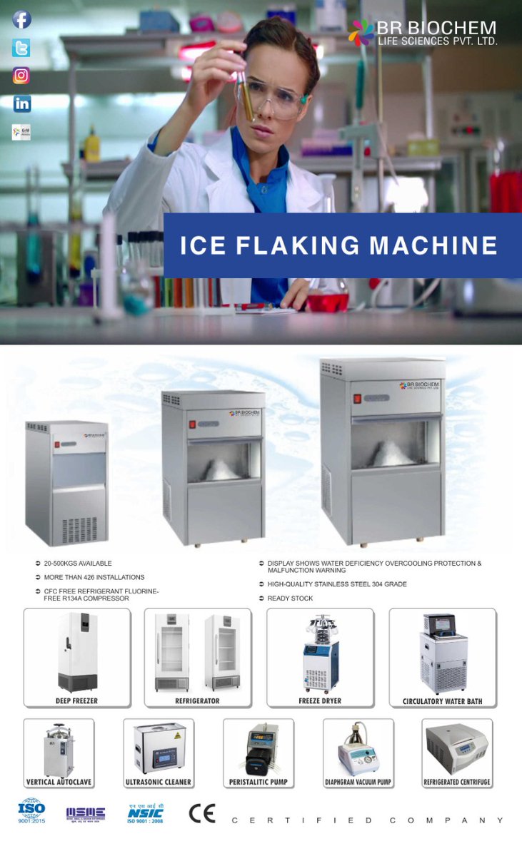 BRBLSciences's tweet image. ICE FLAKING MACHINE

*READY IN STOCK
*BEST PRICE AVAILABLE

FOR MORE DETAILS PLEASE CONTACT:
Mail: info@brbls.com
Whatsapp:8860082777
Call: 011-43033662/4
-
-
#iceflakingmachine #scientificequipment #instrument #research #brbiochembrand #ivd2022 #biotechnology