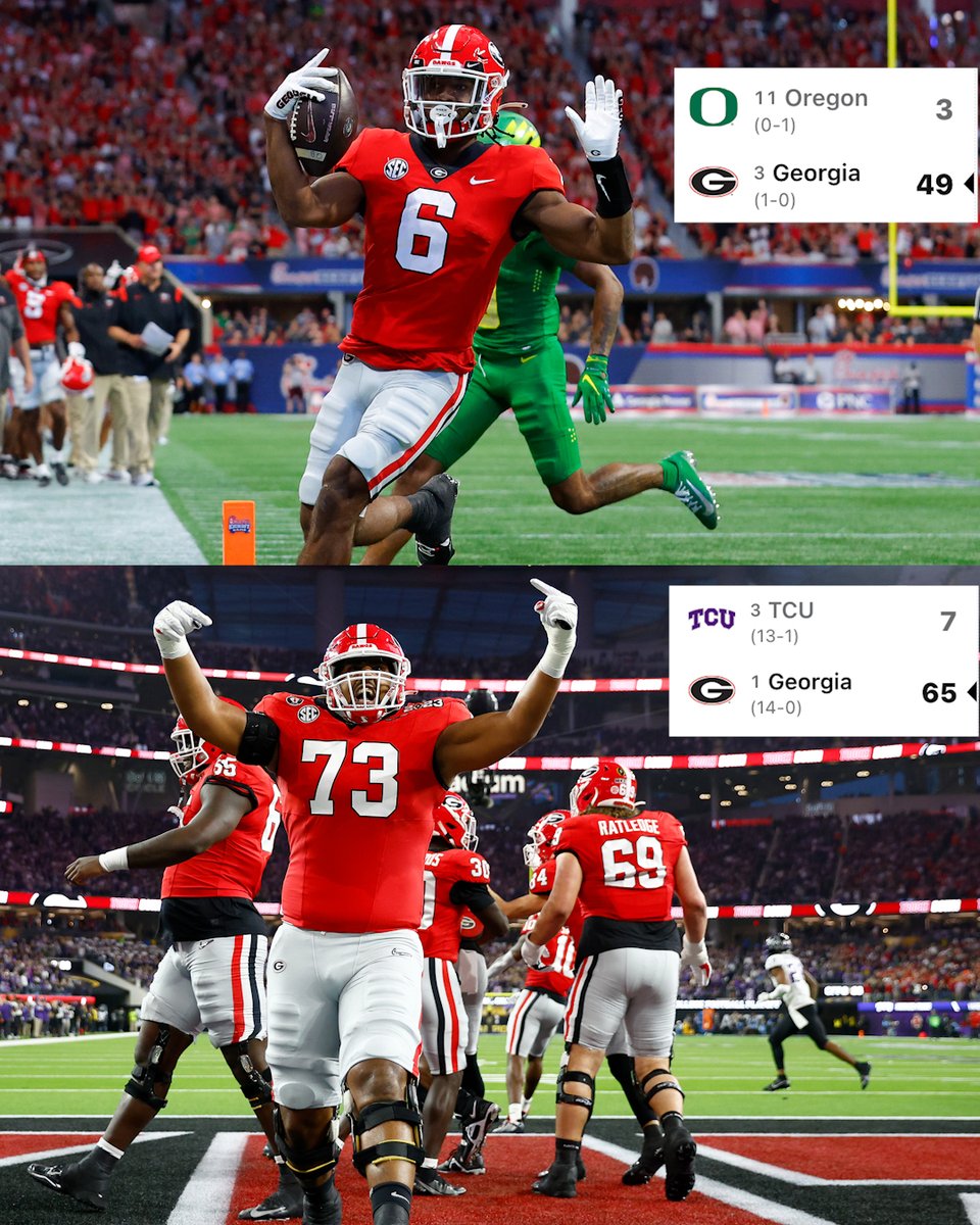 ESPNCFB's tweet photo. How it started 🤝 How it's going.

What a season for @GeorgiaFootball 👏 https://t.co/QWDKanm6Zv