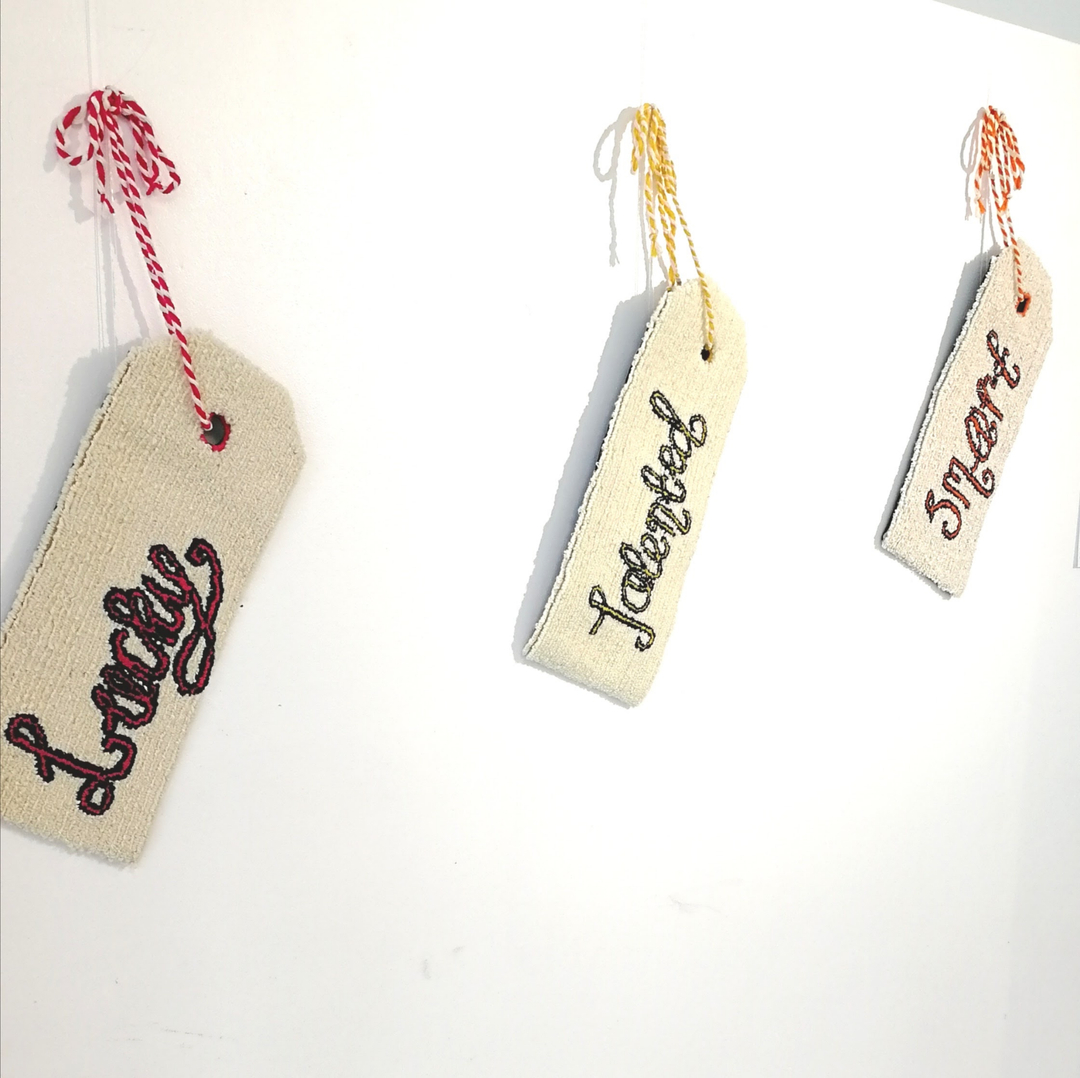 It's that time of year again, a last minute dash (as always in my case), for @prismtextiles submission for this year's show WARPED... I am mostly finished... just tweaking my proposala pieces...

I started by looking back at last year's work 'labels' it still feels so relevant...