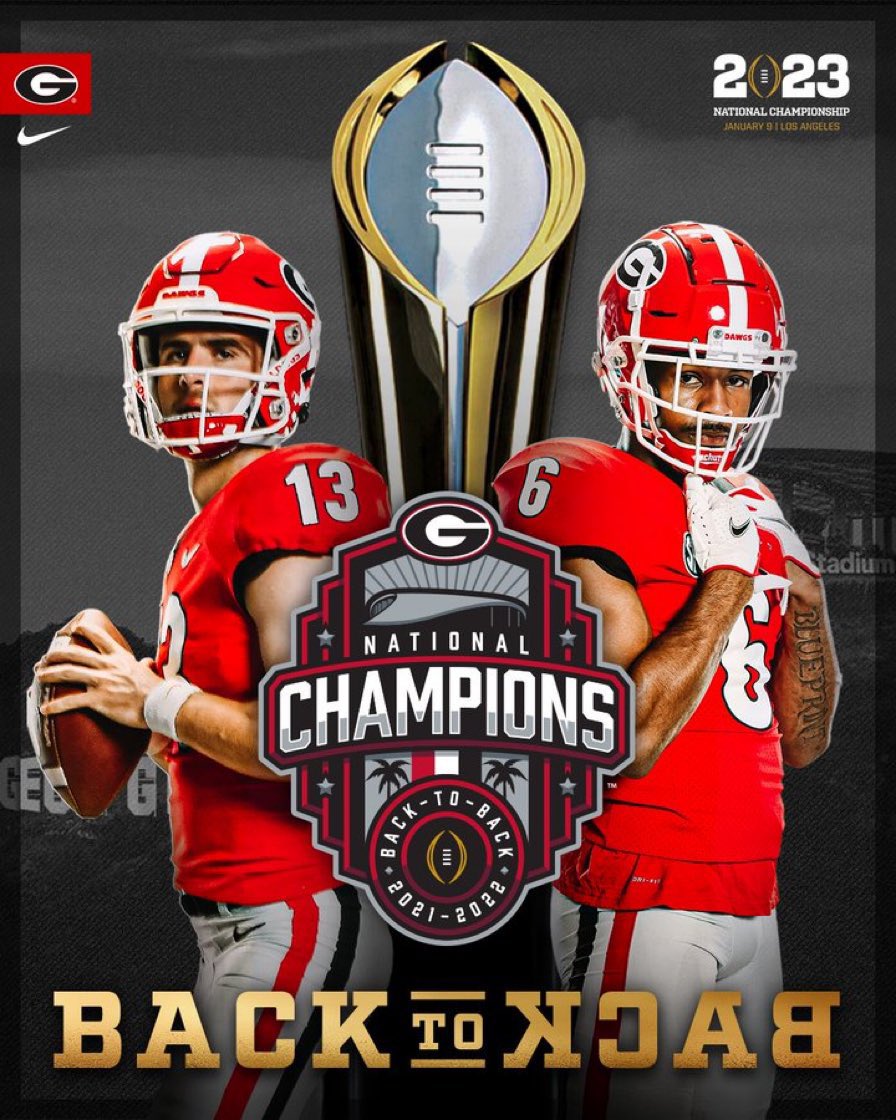 Retweet if your team is 15-0, 2x National Champs, and just made history. #GoDawgs