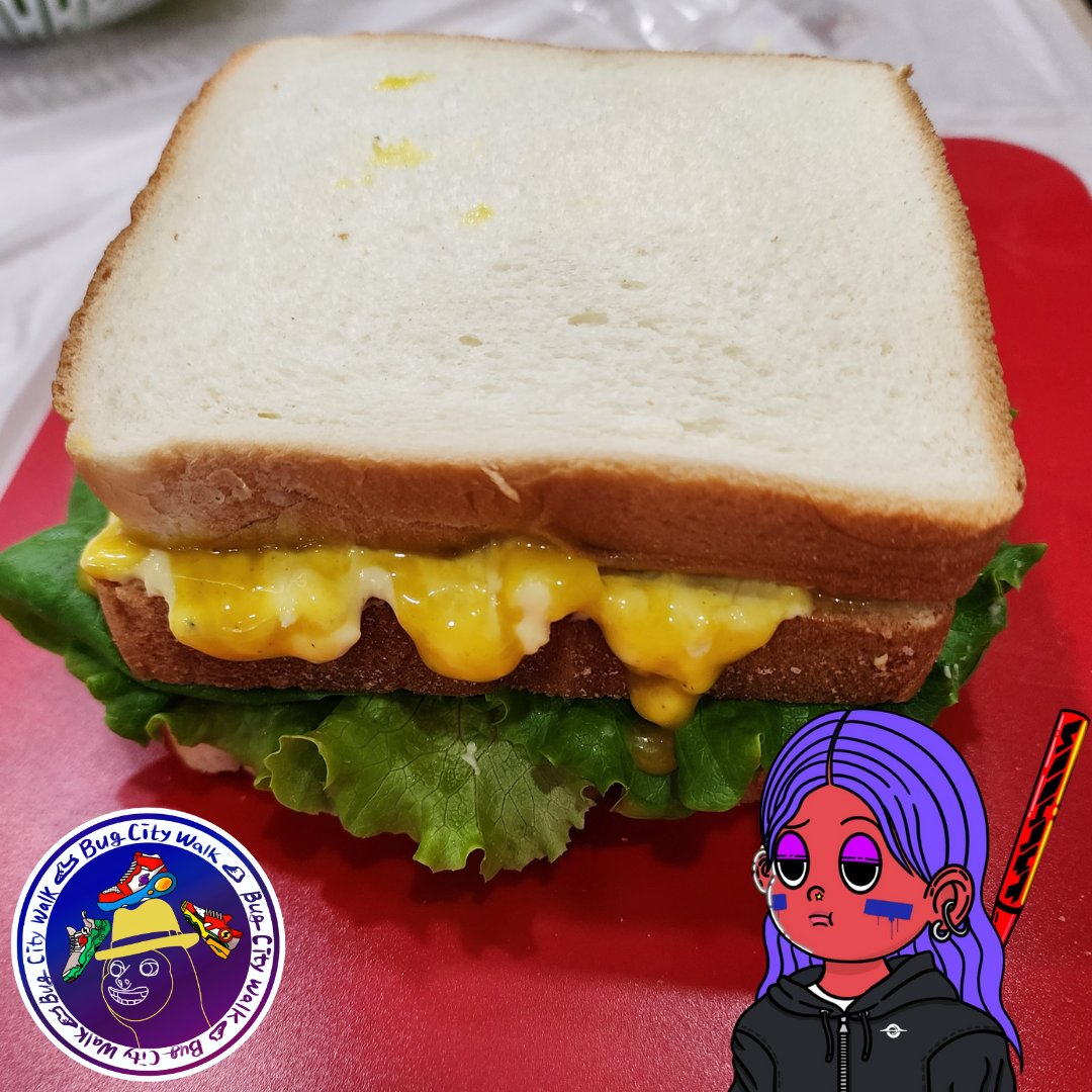 metaluca8560's tweet photo. 🐞 Making a simple sandwich 
simple yet healthy brunch with lettuce, mustard, eggs, cabbage, ketchup, etc
@bug4what @Bug4city #bugcity

#cookingcity #sloths #sandwiches 
#Urban_Sloth_Society #bread #healthyfood #brunch #plainbread https://t.co/i7ECYo07Ui