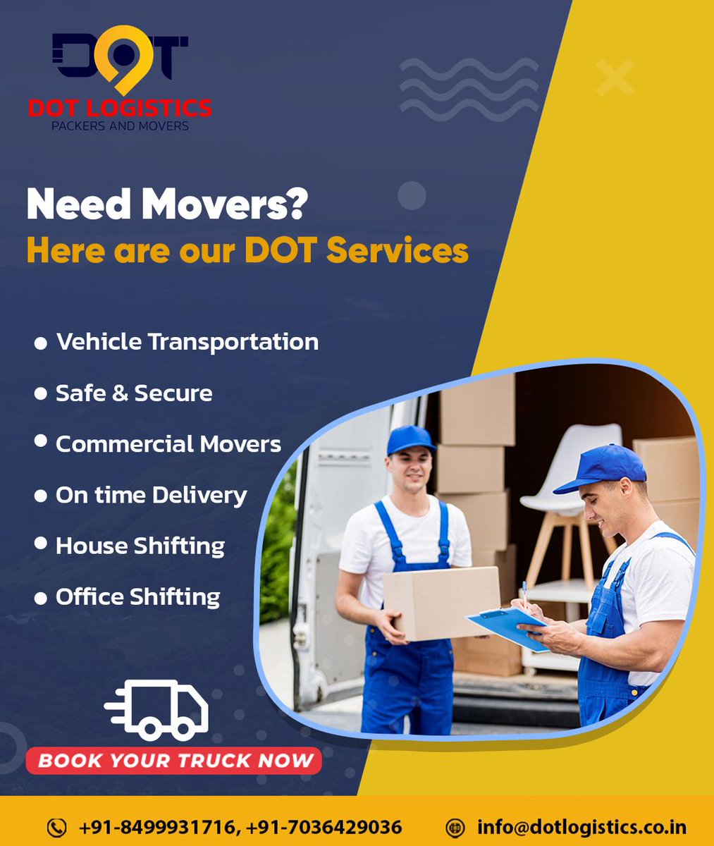 dot_logistics's tweet photo. Need Movers? Here are our Dot Logistics Services

🚚 Book Your Truck Now!!
☎️ Phone +91-7036429036, +91-8499931716
🌐 Visit: https://t.co/PxrXrjSpcl
.
#dotlogisticshyderabad #dotlogisticsbangalore #packersandmovers #shiftingservices #relocatingservices #packingandmoving https://t.co/jHYpUQWCHL