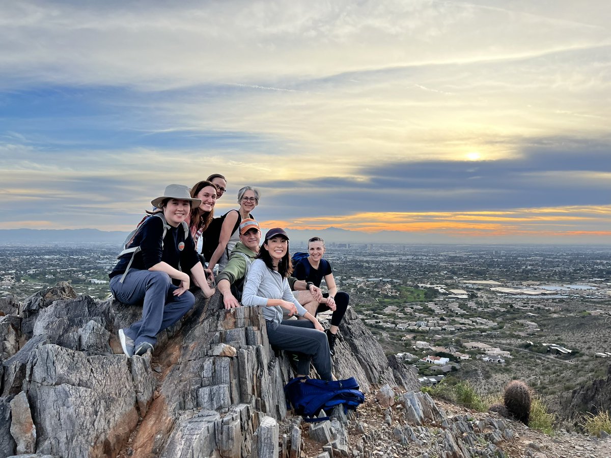 cmmorosky's tweet photo. Incredible views on our sunset hike through some of Scottsdale’s hills. Got to get your steps in! @apgonews #2023FDS @helenjkmorgan @KempnerSamantha @croyce62 @sarahdk8383 https://t.co/Ao4526p2ed