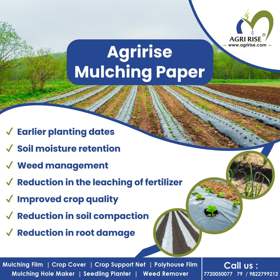 agririse's tweet photo. Why Agririse Mulching Paper ⁉️

#ॲग्रीराइज #मल्चिंग #पेपर
#mulchingpaper #मल्चिंगपेपर #मल्चिंग_पेपर #mulchingpaperpriceinindia #mulchingpaperpreparation #mulchingpaper_wholemaker #mulchingpaperforsummer #mulchingholemaker #Agririse #ॲग्रीराईज https://t.co/7GByoDrp8f