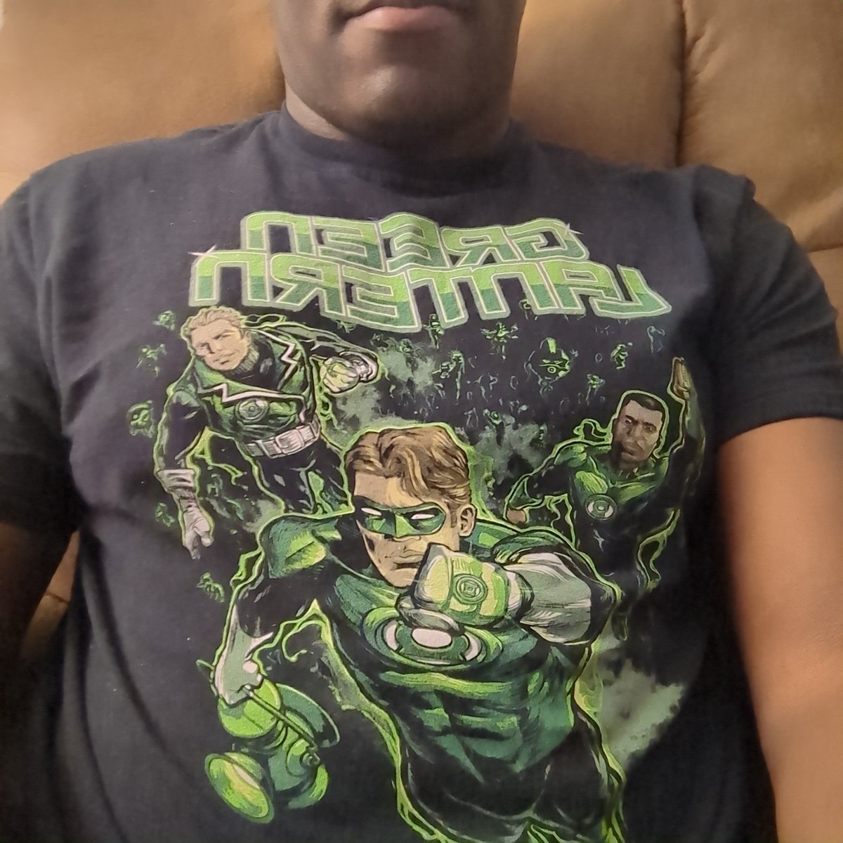 blerdlife91's tweet photo. Rocking the Green Lantern today! Hopefully a live-action GL movie is in the works! @JamesGunn #GL #InBrightestDay https://t.co/DDcAgPmZpB