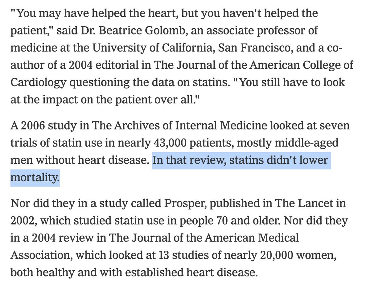 Calley Means (@calleymeans) on Twitter photo Trust the science...
We spend $1 trillion globally on statins per year.
But as the <a href="/nytimes/">The New York Times</a> reported, study after study show statins don't extend life.
What would happen if we shifted this money to incentivizing healthy food? Trust the science...
We spend $1 trillion globally on statins per year.
But as the <a href="/nytimes/">The New York Times</a> reported, study after study show statins don't extend life.
What would happen if we shifted this money to incentivizing healthy food?