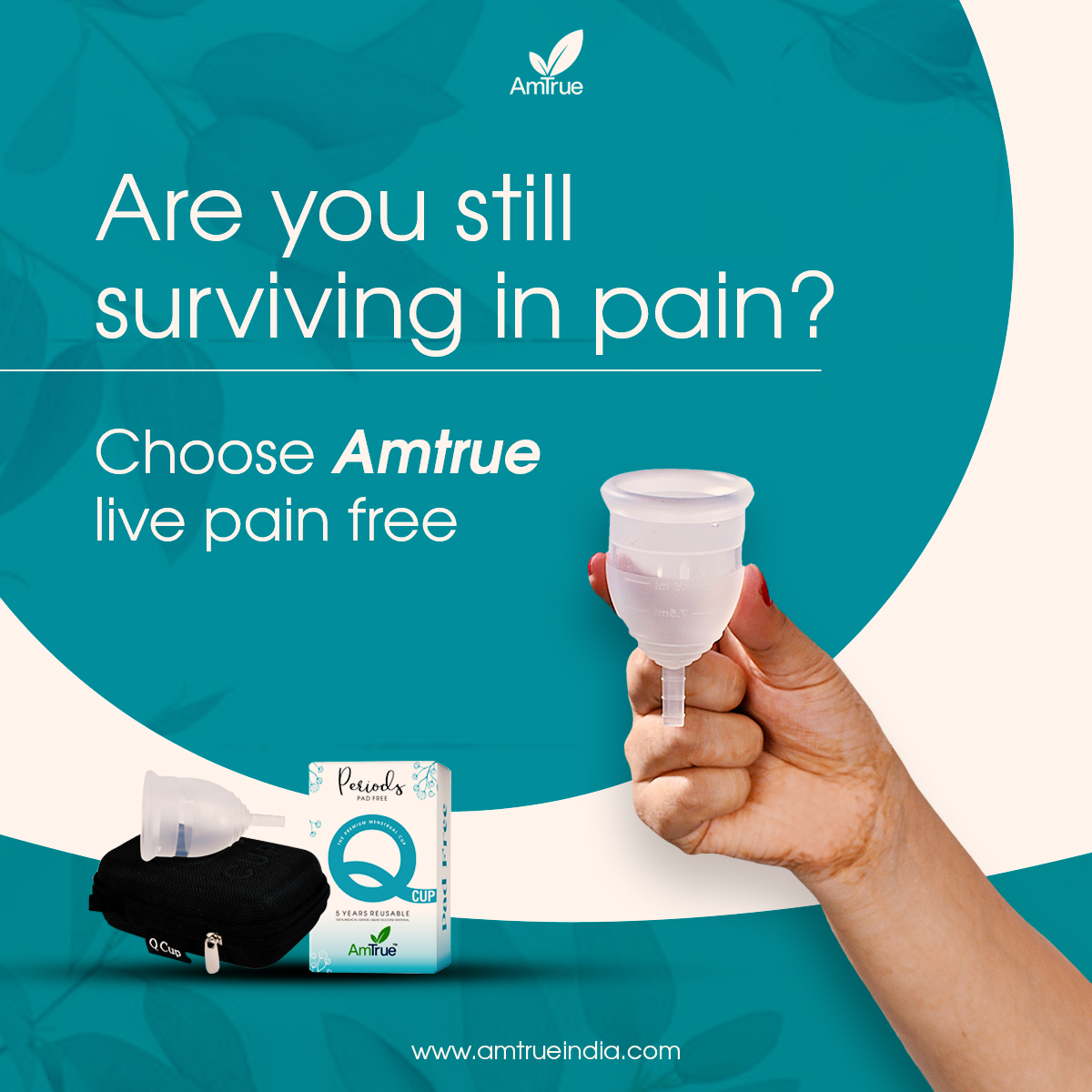 AmTrueIndia's tweet photo. Are you still surviving in pain?
Choose QCup and
Go tension free and feel relaxed in your periods with AmTrue's Q-Cup Shop Now & Go Pad-free Q-cup.
🌐https://t.co/0noEpmBMVj
#amtrue #Qcup #nagpur #buynow #padfree #periods #womensefety #womenhealth #India https://t.co/7i0AgkS2U8