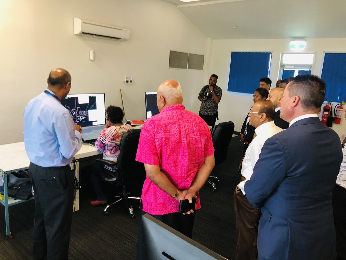 NadiAirport's tweet photo. Fiji Deputy Prime Minister & Hon Minister for #CivilAviation #Tourism @BillGavoka, Hon Asst Minister @AlitiaBainivalu & PS @axeshane was also given a brief tour of the Air Traffic Management enter & the Air Traffic Control Tower 🇫🇯✈️ https://t.co/kGJchY7vre