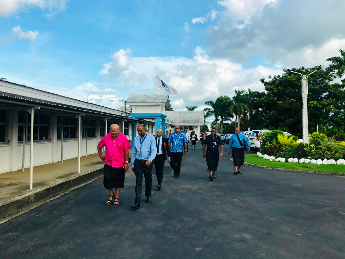 NadiAirport's tweet photo. Fiji Deputy Prime Minister & Hon Minister for #CivilAviation #Tourism @BillGavoka, Hon Asst Minister @AlitiaBainivalu & PS @axeshane was also given a brief tour of the Air Traffic Management enter & the Air Traffic Control Tower 🇫🇯✈️ https://t.co/kGJchY7vre