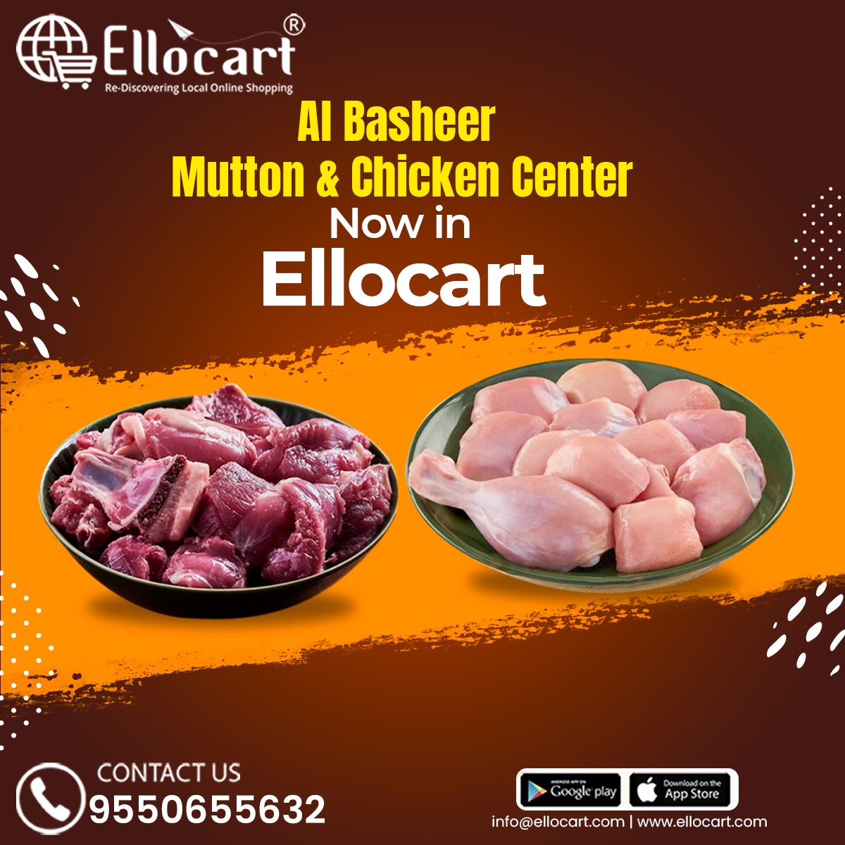 ellocart's tweet photo. AI Basheer Mutton &amp; Chicken Center Now in Ellocart!!
Download the App Now!
Playstore: https://t.co/fbFu5buHrk
App store: https://t.co/CTTXwoX5br

#Ellocart #Basheer #Mutton #Chicken #Center #now #available #freedelivery #home #delivery #save #money #freedelivery #downloadnow https://t.co/puTJv7BZez