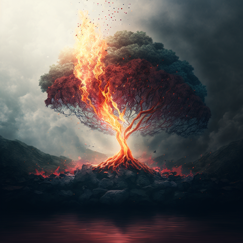 Thaeyne's tweet photo. Tree on fire

#midjourney  #midjourneyAi #AIArtwork #Aiart #tree #treeonfire

https://t.co/3ehJv463TY https://t.co/09WSuBdvtC
