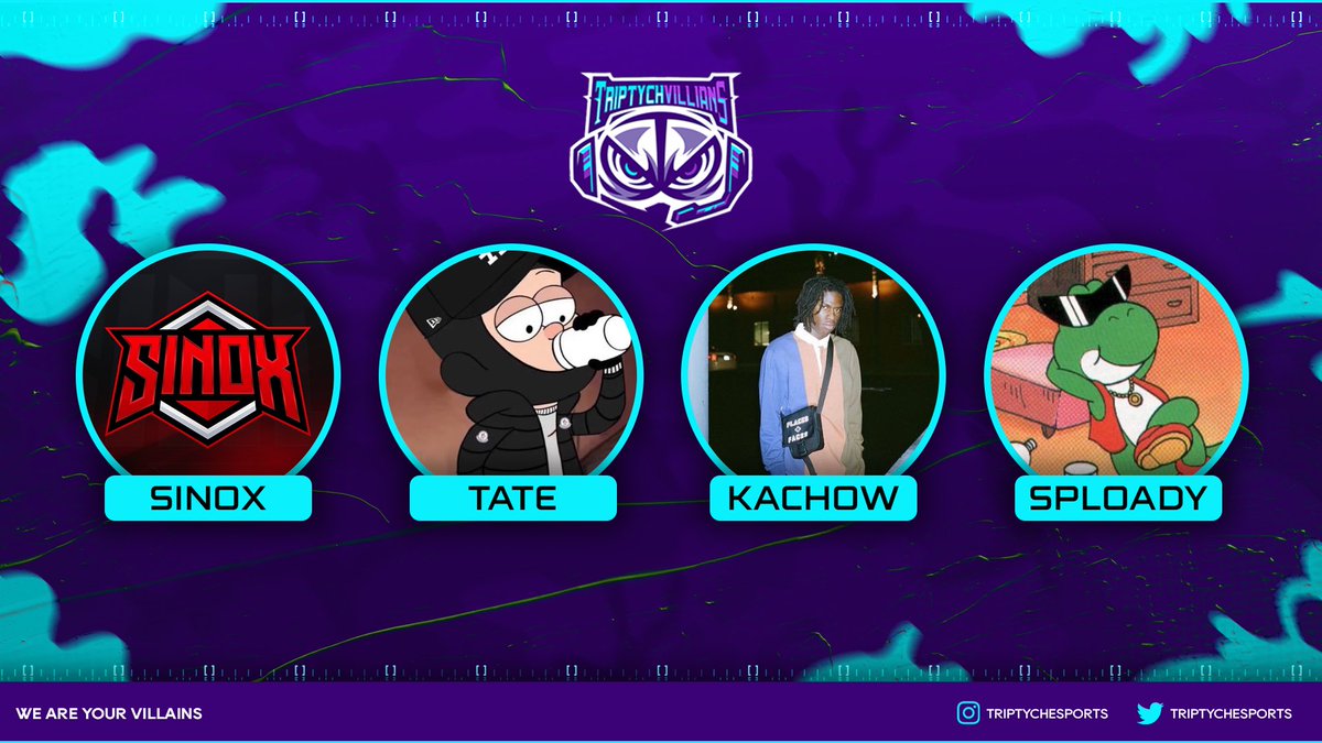 🚨Announcement🚨

🔥We are proud to announce our 2023 Call Of Duty Team💥
👤-<a href="/SinoxRey/">✟𝘽𝙖𝙗𝙖 𝙎𝙞𝙣𝙤𝙭✟</a> 
👤-<a href="/4realTate/">Tate</a> 
👤-<a href="/_Kachoww/">Ayden</a> 
👤-<a href="/sploady/">spløady</a> 

They will be representing us for the MW2 season!

They’ll also be representing us in the <a href="/K7League/">K7 League</a> 
#WeAreYourVillains