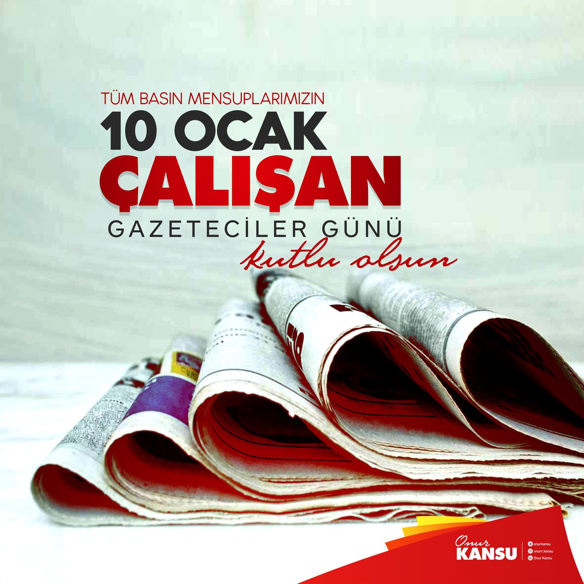 10 Ocak Çalışan Gazeteciler Günü vesilesi ile bu şehre değer katan yazdıklarıyla yön veren ve gerçek haberi doğruca okuyucusuna aktaran çalışan tüm basın mensuplarımızın
bu anlamlı gününü kutluyorum.

#10OcakÇalışanGazetecilerGünü