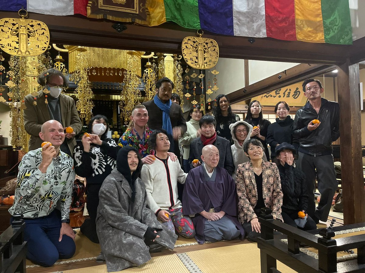 stevenjfowler's tweet photo. The poets of the Kyoto Camarade last night with with @fukudapero @colinjherd @kyoshidatwee et al. One of the best, and maddest, international Camarades I've seen in ten years of doing them. First one in a Buddhist temple too https://t.co/G4arq7Hl6G