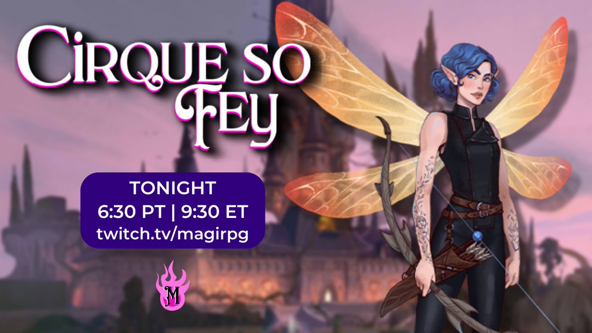 TONIGHT we return to Cirque so Fey. Will Spring see you there?🧚

Our party continues their journies through Zybilna's palace. What secrets will they uncover?

See you at 6:30pm PT | 9:30pm ET for episode 2. ✨