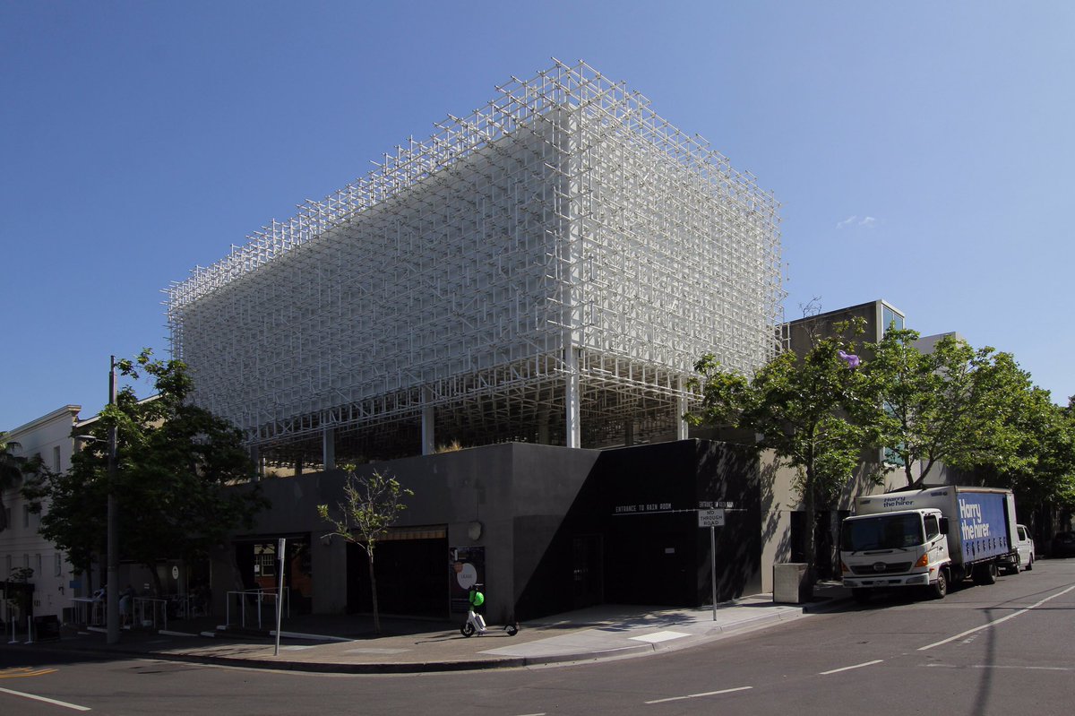 March Studio’s beautiful Jackalope Pavilion (temporary gallery space) built for the Australian Rain Room interactive installation situated above the Prince of Wales Hotel carpark in St Kilda #architecture