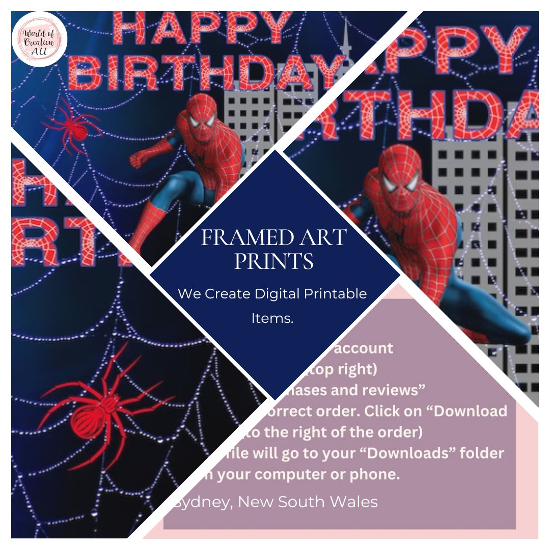 Tanjilasmm's tweet photo. Spiderman Birthday Digital Banner Printable
The best part about this item is that you don't have to install any software to use it
visit: https://t.co/sAd42VvFWj
#BirthdayTemplatet #BirthdayBanner #framedprints #Template #TemplatePrintable #australia https://t.co/U3jSwA6dW3