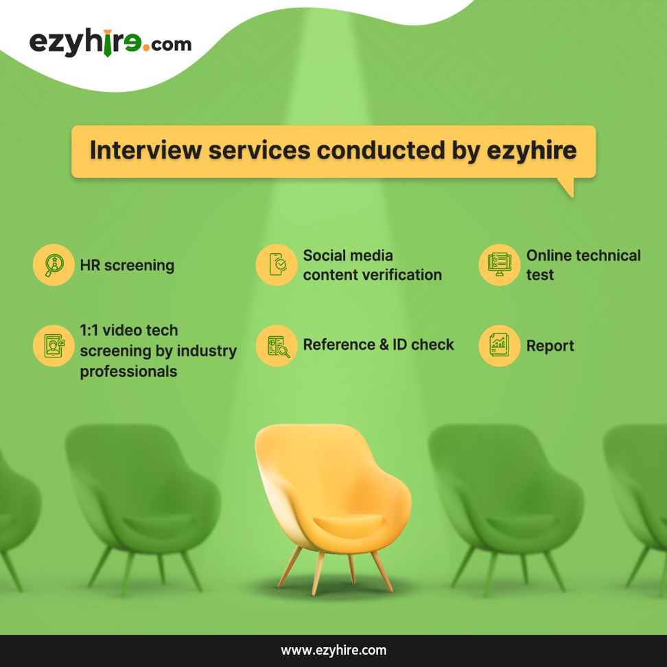 ezyhire makes the hiring process more manageable with its comprehensive interview services. 
Streamline your global hiring processes today!
#startup #interview #recruiting #jobsearch #hiring #recruitingprocess #hiringprocess #interviewservices #interviewservice #ezyhire