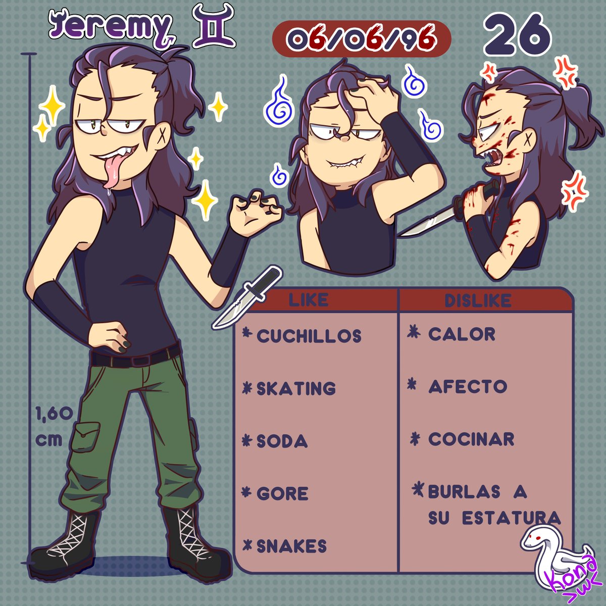 KonaNeko2's tweet image. Nuevo Oc ~ ♊️✨🌱 Jeremy EDGY🌱

El otro lado de Geminis xDD ❤️✨

#calartsstyle #calartdesign #calarts #ilustraciondigital #illustrator #ocdesign #desingdigital #painttoolsaiart #originalcharacterart #GEMINIS