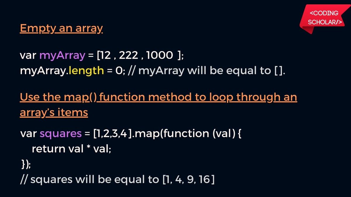 coding_scholar's tweet image. Useful JavaScript Tricks 🔥
Follow @coding_scholar for such more content 😊
#coding #programming #javascript #HTML #CSS #learnprogramming #reactjs #nodejs #android #code #100DaysOfCode #100daysofcoding