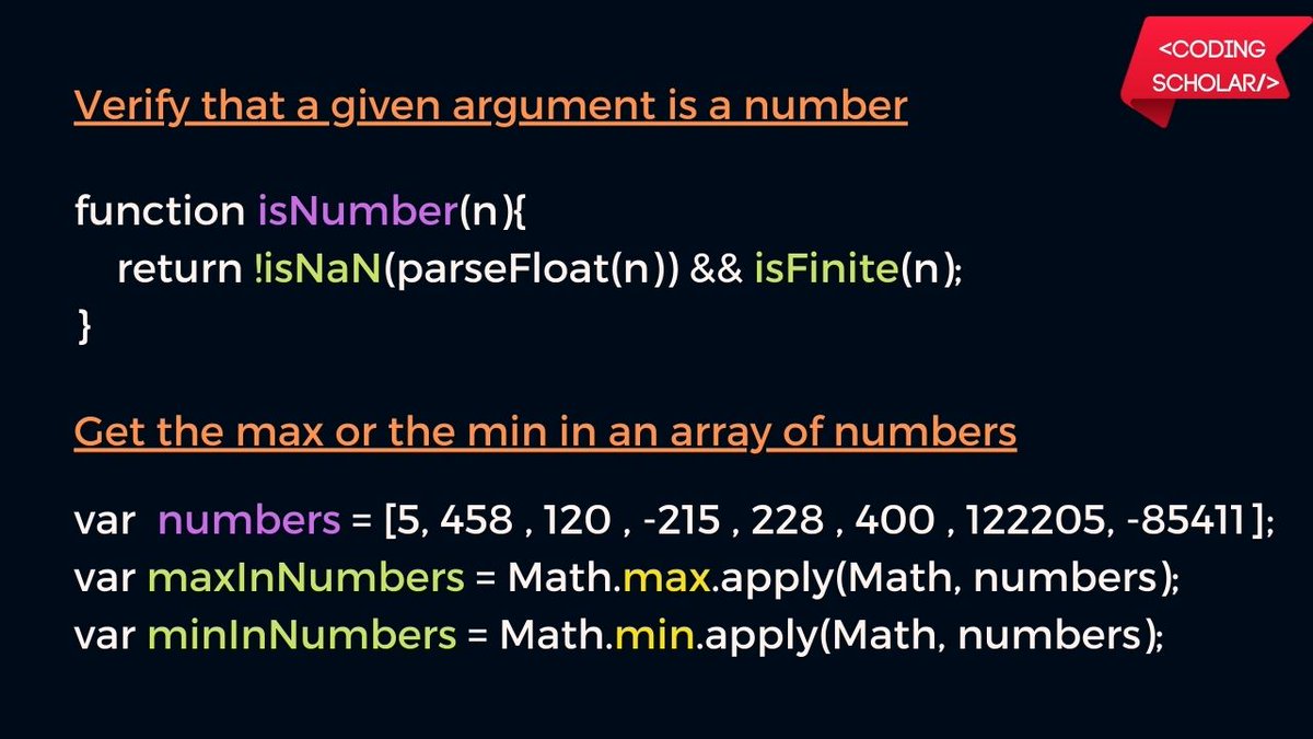 coding_scholar's tweet image. Useful JavaScript Tricks 🔥
Follow @coding_scholar for such more content 😊
#coding #programming #javascript #HTML #CSS #learnprogramming #reactjs #nodejs #android #code #100DaysOfCode #100daysofcoding