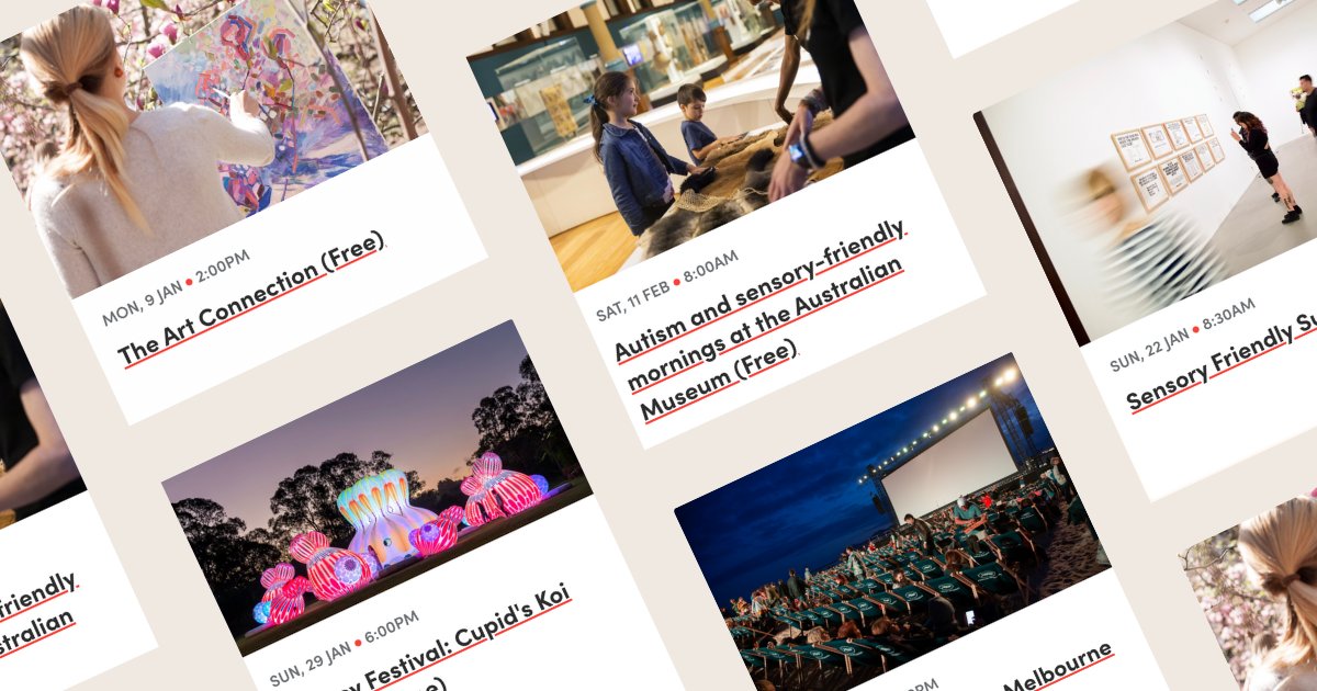 We've got some great news to kick off the new year—our Events page is back!

It's a great way to find fun and accessible events in your local area (and find a Social Carer to go with you). Head to likefamily.com.au/events