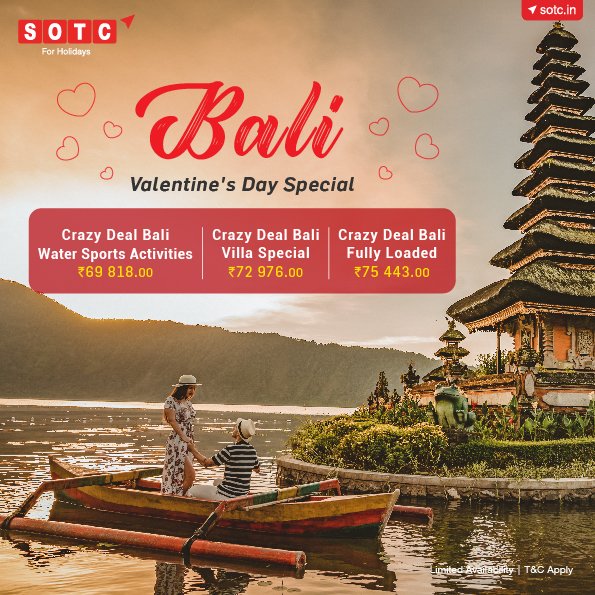 Valentine's Day in Bali: A getaway to remember. Plan a trip with your loved ones to Bali. 

Holidays start at Rs. 69 818.oo (Includes Airfare).

DM us for more details. 

#valentinesday #travelgram #romanticgetaways #bali #holidayinbali #adventureinbali #traveller #travel