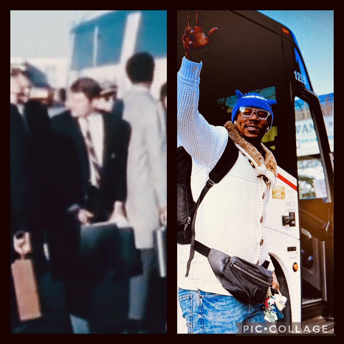 StephOdle88's tweet photo. Gave me smiles today to see my Dad in 1969 getting on the @Lions team bus with his suit and briefcase 💼 compared to @jswaggdaddy today and his awesome fanny pack!  #OnePride #Brotherhood #1969vs2023 #Odle23 https://t.co/GAP3dXUp0A