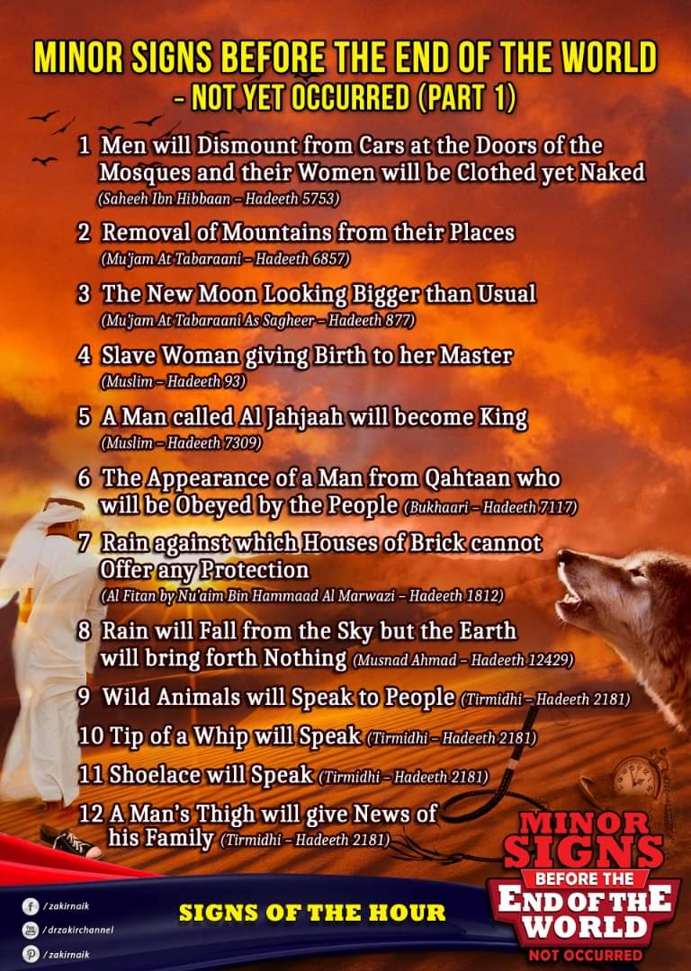drzakiranaik's tweet photo. Minor Signs before the End of the World - Not Yet Occurred (part 1) https://t.co/QqGceQhEVQ