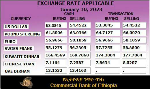 Commercial Bank Of Ethiopia On Twitter Exchange Rate For 10 January commercial-bank-of-ethiopia-on-twitter-exchange-rate-for-10-january