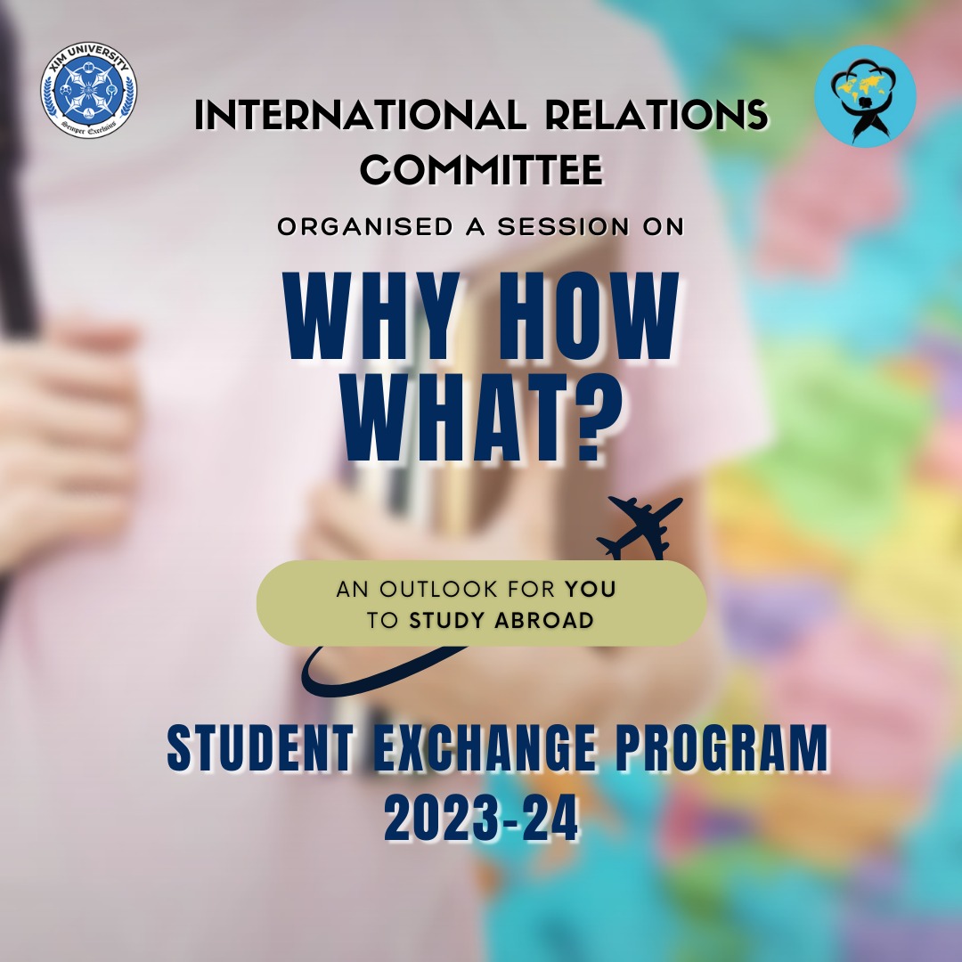 irc_ximb's tweet photo. The International Relations Committee successfully conducted the "Why How What" session on the Student Exchange program. The session had an audience of over 370.

The session covered the details of the colleges,courses and countries where the students could pursue their semester. https://t.co/1klh6an7Gu
