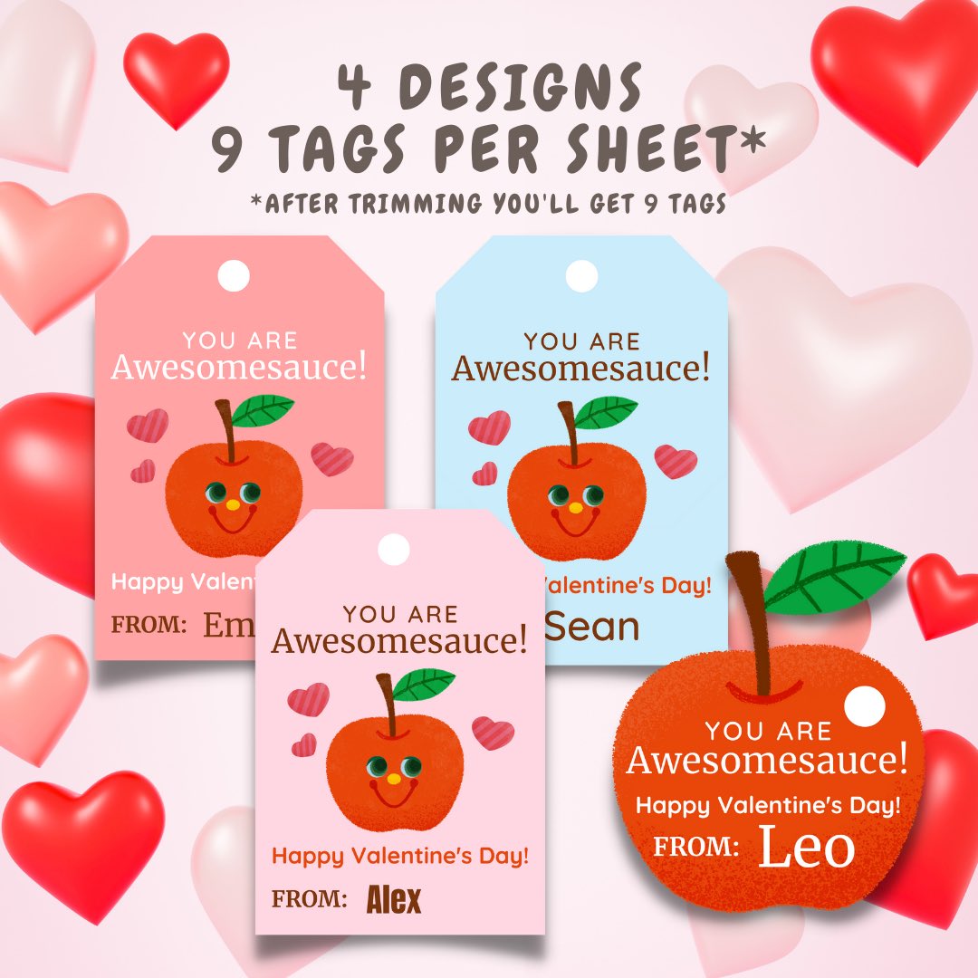 KidsMeg's tweet photo. Looking for some fun ideas for Valentine's Day Gift for kids' classroom?⁣ Look no further! This tag is designed to be attached applesauce pouches and perfect candy-free gifts for preschoolers!⁣
Shop here👉 https://t.co/nxTtdVgBbE @Etsy https://t.co/dalfjjkIvV