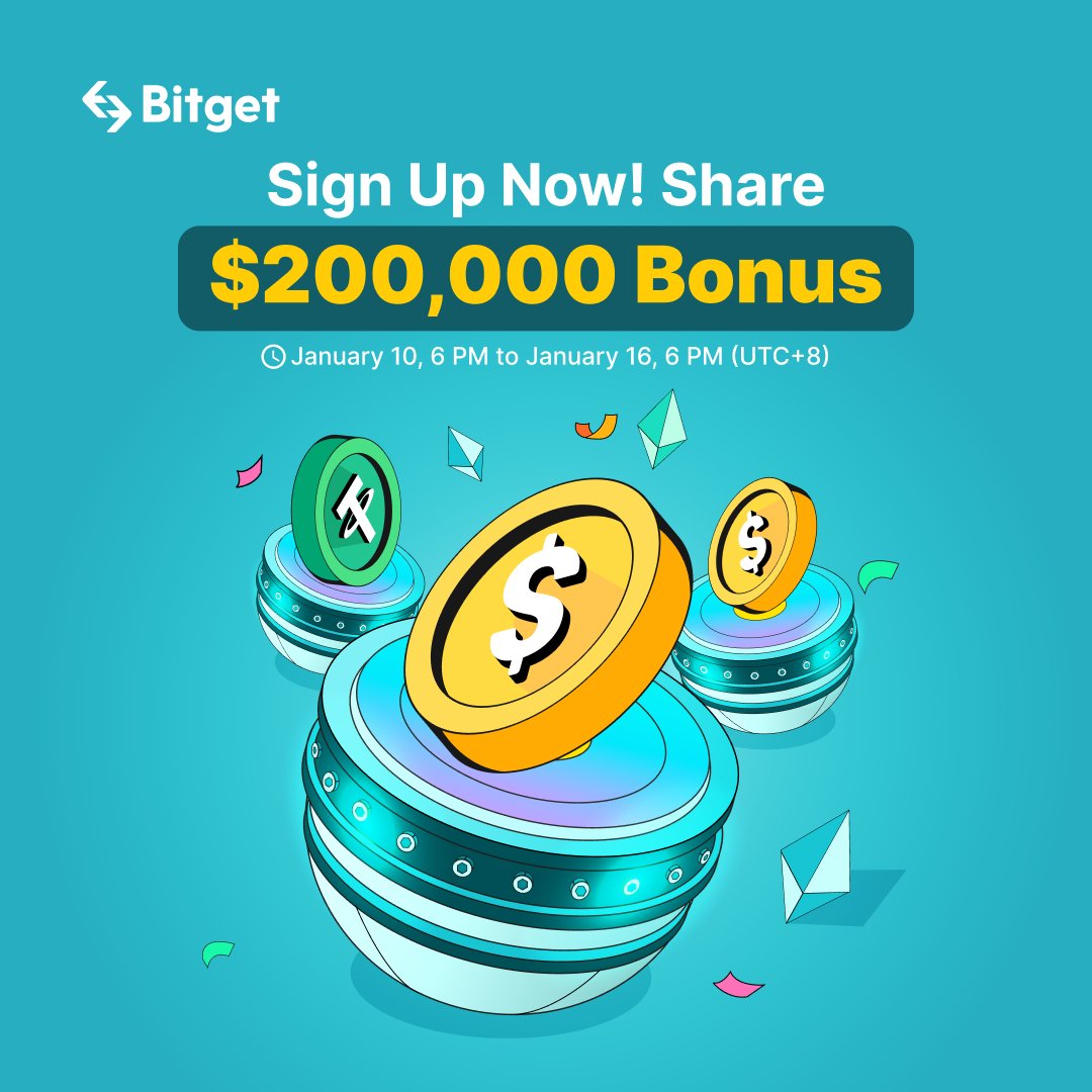 Sign Up, Deposit and Trade on #Bitget to share $200,000 Trading Bonus! 

Check out the details - bitget.com/en/support/art…