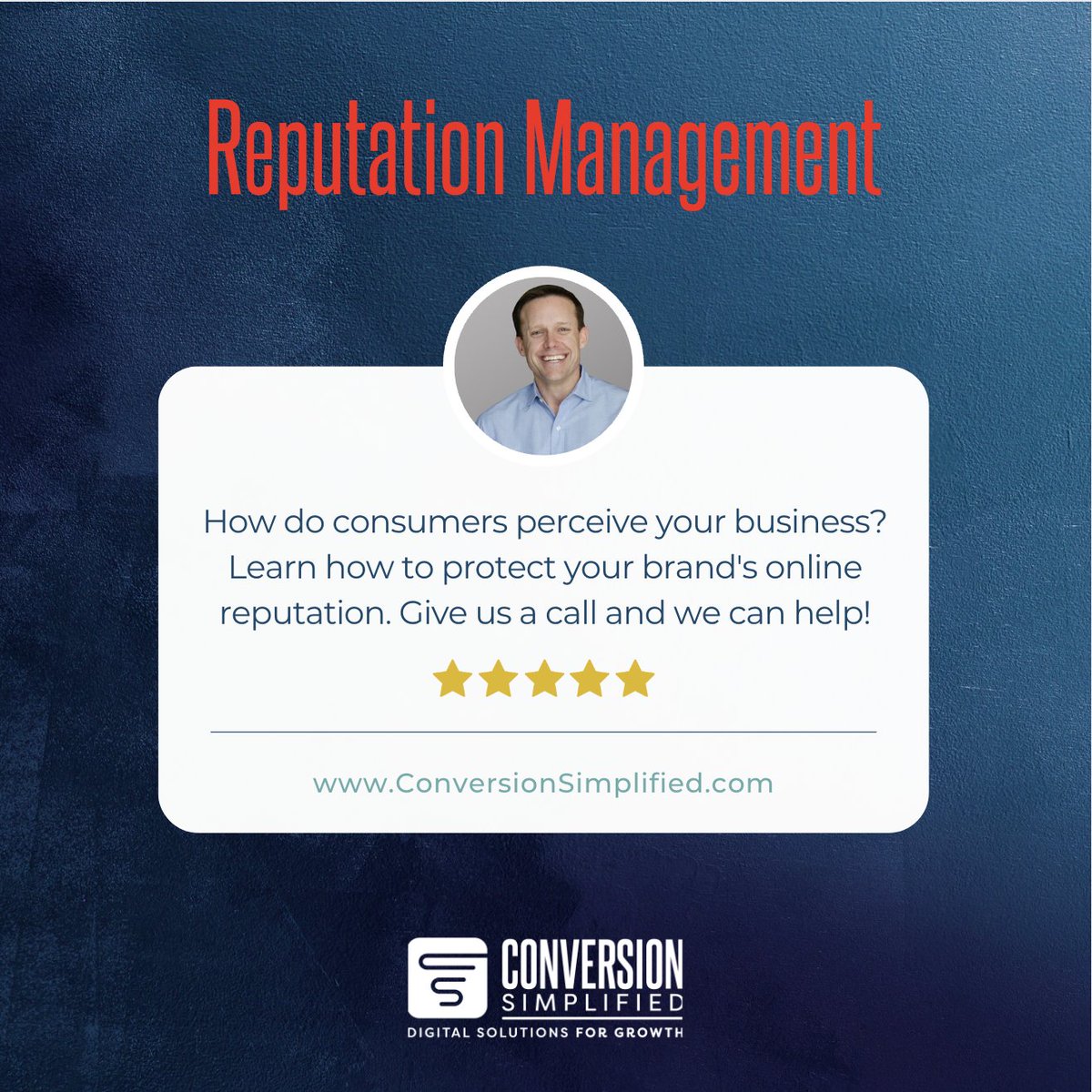 ConversionSimpl's tweet photo. Reputation management is centered around monitoring and protecting your brand's online reputation in reviews, social media, and Google. If you need help improving your brands reputation, reach out to us: https://t.co/7zIaH4SAty

#brandmanagement #reputation #reputationmanage https://t.co/bEa9g0pud6