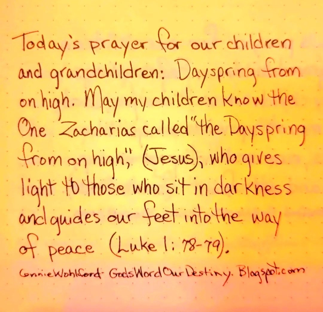 wohlford_connie's tweet photo. Today ...
#DayspringFromOnHigh #Dayspring #light #know #guide #feet #wayofpeace #peace #darkness #prayforchildren #GodsWordOurDestiny https://t.co/exXzjjnuoM https://t.co/LYss7yv1qr
