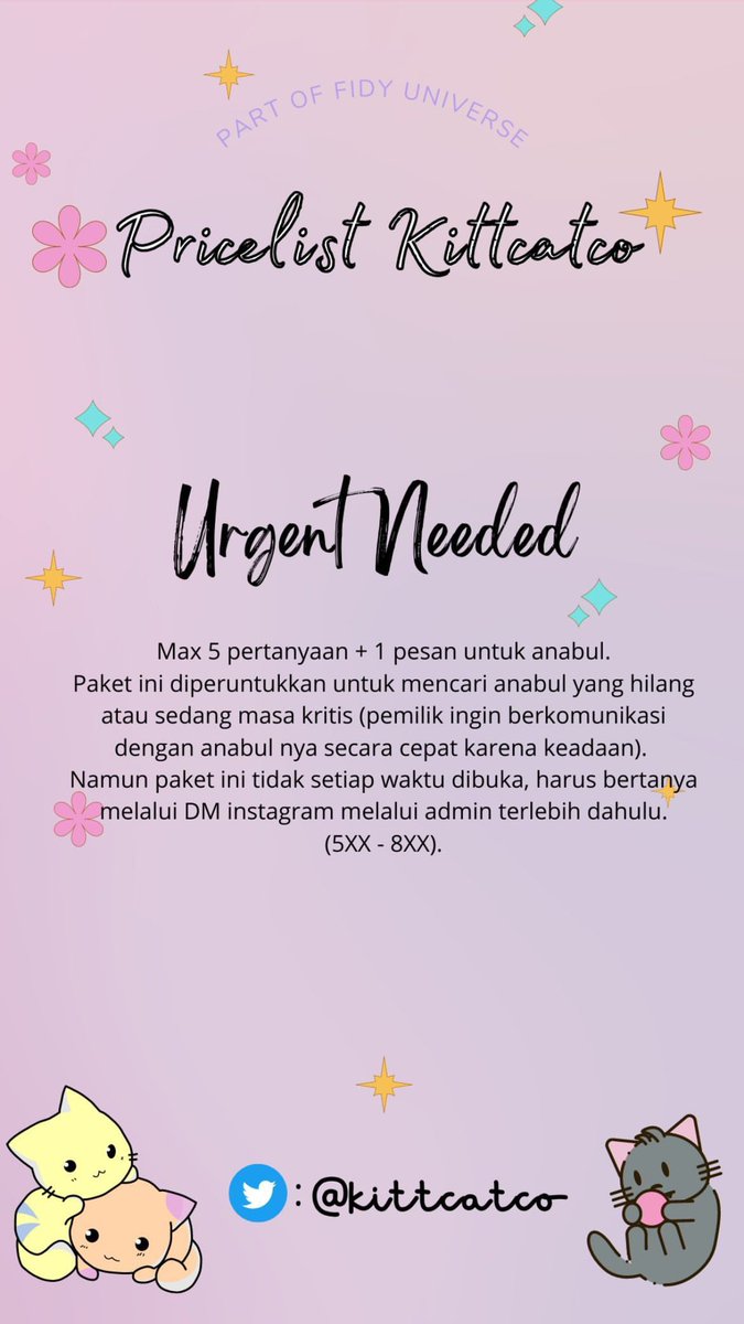 kittcatco's tweet photo. Halo #SahabatAnabulKitt , untuk pricelist yang berlaku masih sama dengan tahun 2022. Jika DM twitter tidak ada respon bisa langsung ke instagram @/team.kittcatco ya🍓
Bisa langsung cek dibawah ini 👇🏻👇🏻👇🏻 https://t.co/fOcq0DxTZ9