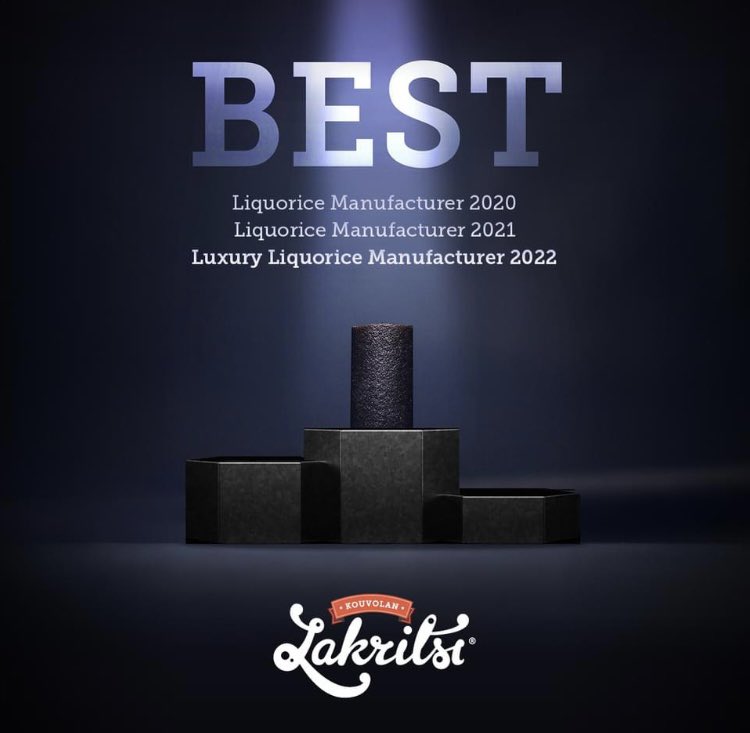 Jo kolmas vuosi peräkkäin, niin maailman paras lakritsi löytyy Kouvolasta 😊🏆🍾 <a href="/Kouvolakaupunki/">Kouvolan kaupunki</a>  <a href="/KouvolanLaku/">Kouvolan Lakritsi</a>