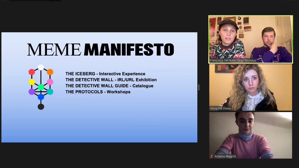 Yesterday, <a href="/realclusterfuck/">Clusterduck</a>  took us on a tour through the history of memes by presenting their projects #MEMEPROPAGANDA, #MemersForFuture and #MEMEMANIFESTO. Along the way, we learned a lot about the benefits of working with memes collectively. Thanks for the great talk!