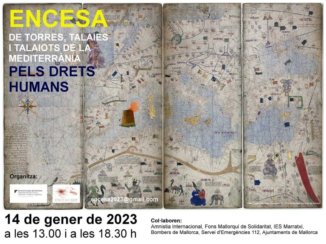 AjFelanitx's tweet photo. Aquest dissabte #14gener torna l'encesa de Torres, Talaies i Talaiots de la Mediterrània pels Drets Humans

⏰13h Torre #Portocolom
⏰18:30h Sant Salvador #Felanitx

@ConselldeMca @FonsMallorqui https://t.co/SkDRCE8xA9