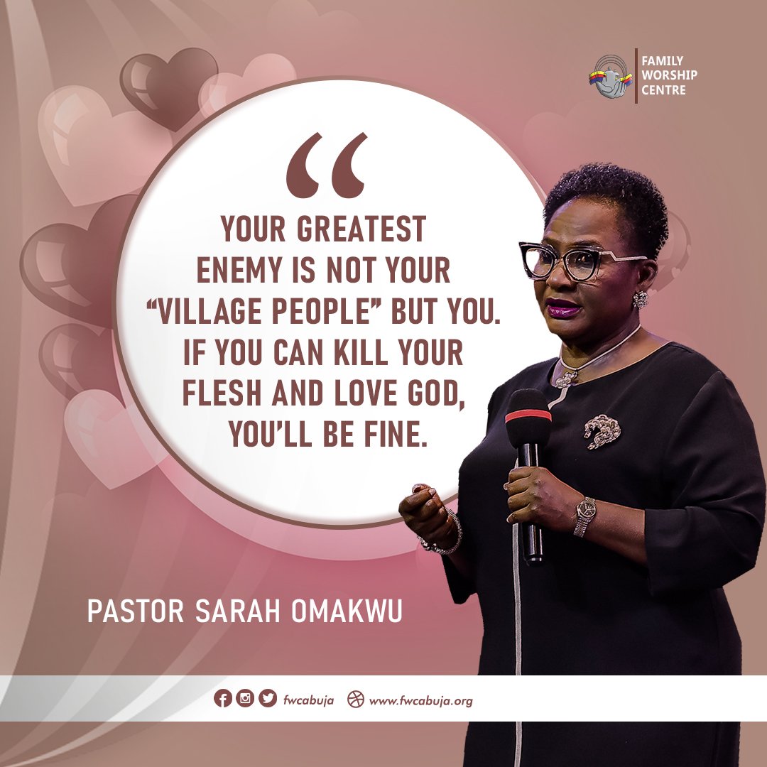 FWCAbuja's tweet image. Your greatest enemy is not your “Village People” but YOU. If you can kill your flesh and love God, you’ll be fine. - Pastor @sarahomakwu 

#LovingGod  #intentionalliving  #measurableprogress  #sermon  #quote  #FWCAbuja