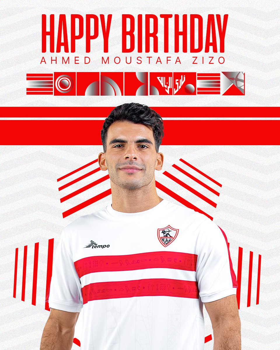 ZSCOfficial's tweet photo. أكثر من يسجل وأكثر من يصنع، دائماً ستشاهد اسمه في لوحة الأهداف. 🏹

كل عام ولاعبنا أحمد مصطفى زيزو بخير..عيد ميلاد سعيد. 🎉 

#Zamalek #MostTitledIn20C | #الزمالك https://t.co/LfvtzwyCNl