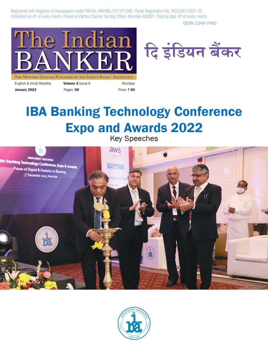 IBA releases January 2023 Edition of Monthly Journal ‘The Indian Banker’ on theme ‘IBA Banking Technology Conference Expo and Awards 2022’. Click to subscribe theindianbanker.co.in #IBA #TheIndianBanker @PIB_India #BankingTechAwards #DFS @pnbindia