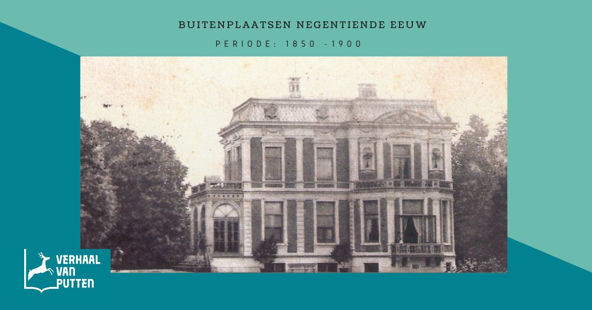 CANON VAN PUTTEN | In de 19e eeuw werden nabij #Putten twee buitenplaatsen gebouwd. Wouterus Blokhuis liet in 1882 Groot Spriel bouwen. Anna Frederika en de baron van Pallandt bouwde een nieuw huis op de plek waar eerst de oude Vanenburg stond. Meer: bit.ly/3CFlqLZ