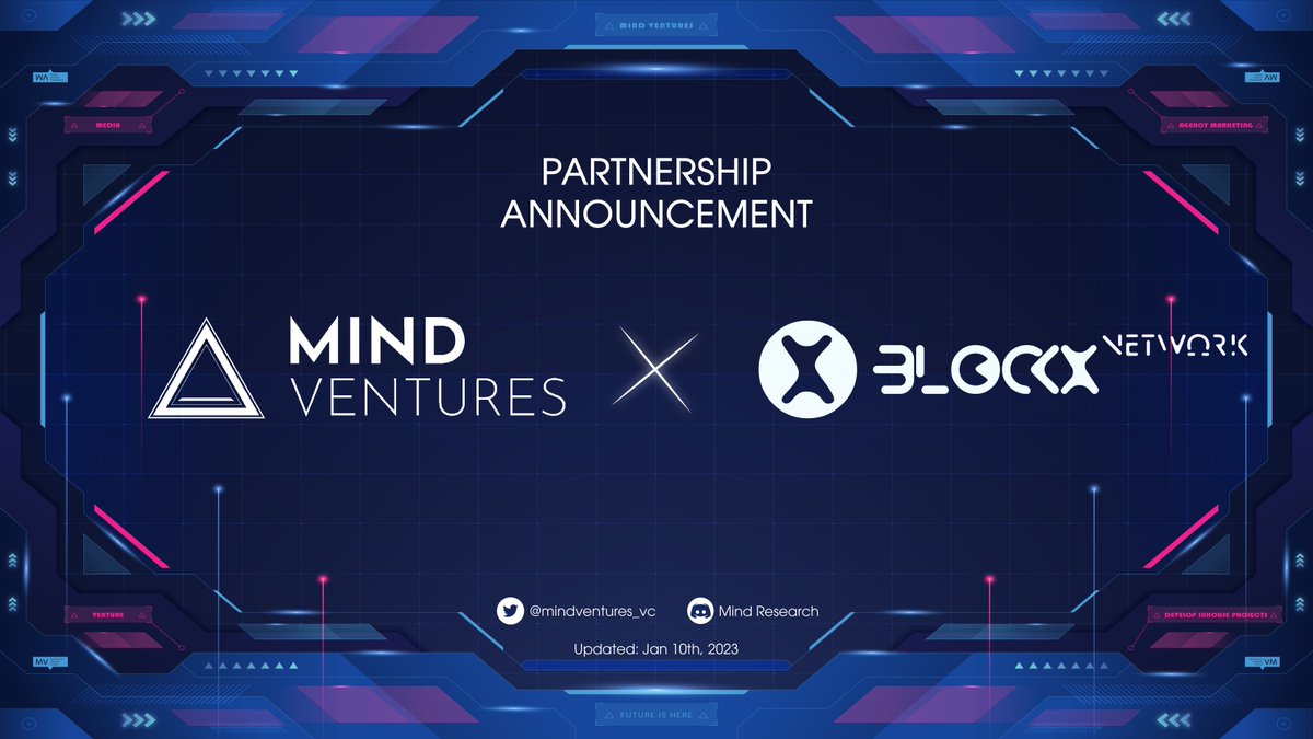 We are excited to announce our partnership with @blockxnetwork

BLOCKX NETWORK is a DAO protocol platform that accelerates on-chain reserve, liquidity growth, and user engagement loop for mass adoption decentralized economy.

#Mindventures #partnership