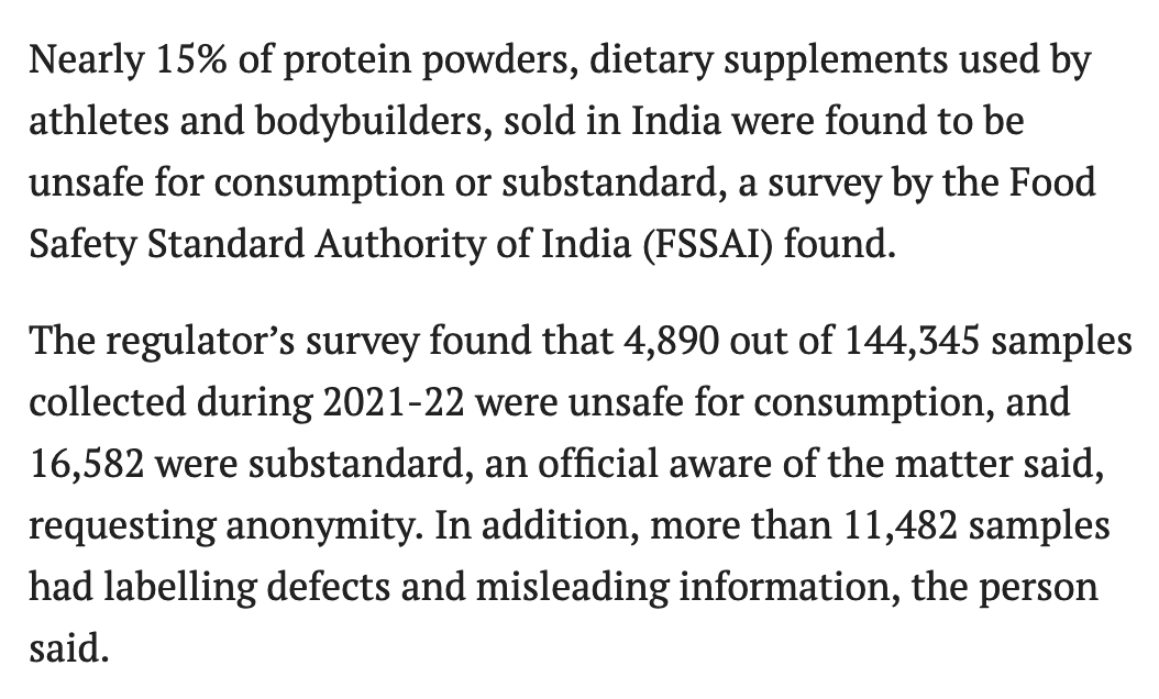 Paras Chopra on Twitter "They should release the list of these 15 unsafe protein powders."