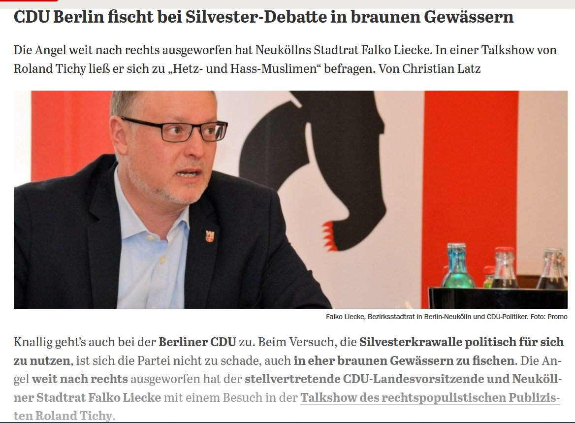 Ah, cool. @falkone1, @cduneukoelln, stellvertr. Vorsitzender von @cduberlin,kommt zu Rechtspopulist Roland Tichy in die Show. Will #giffey's #spd mit denen noch immer zusammen regieren?
#berlinwahl #rassismus #CDU @BueGeRa @spdberlin @spdneukoelln @LinkeNeukoelln @der_neukoellner